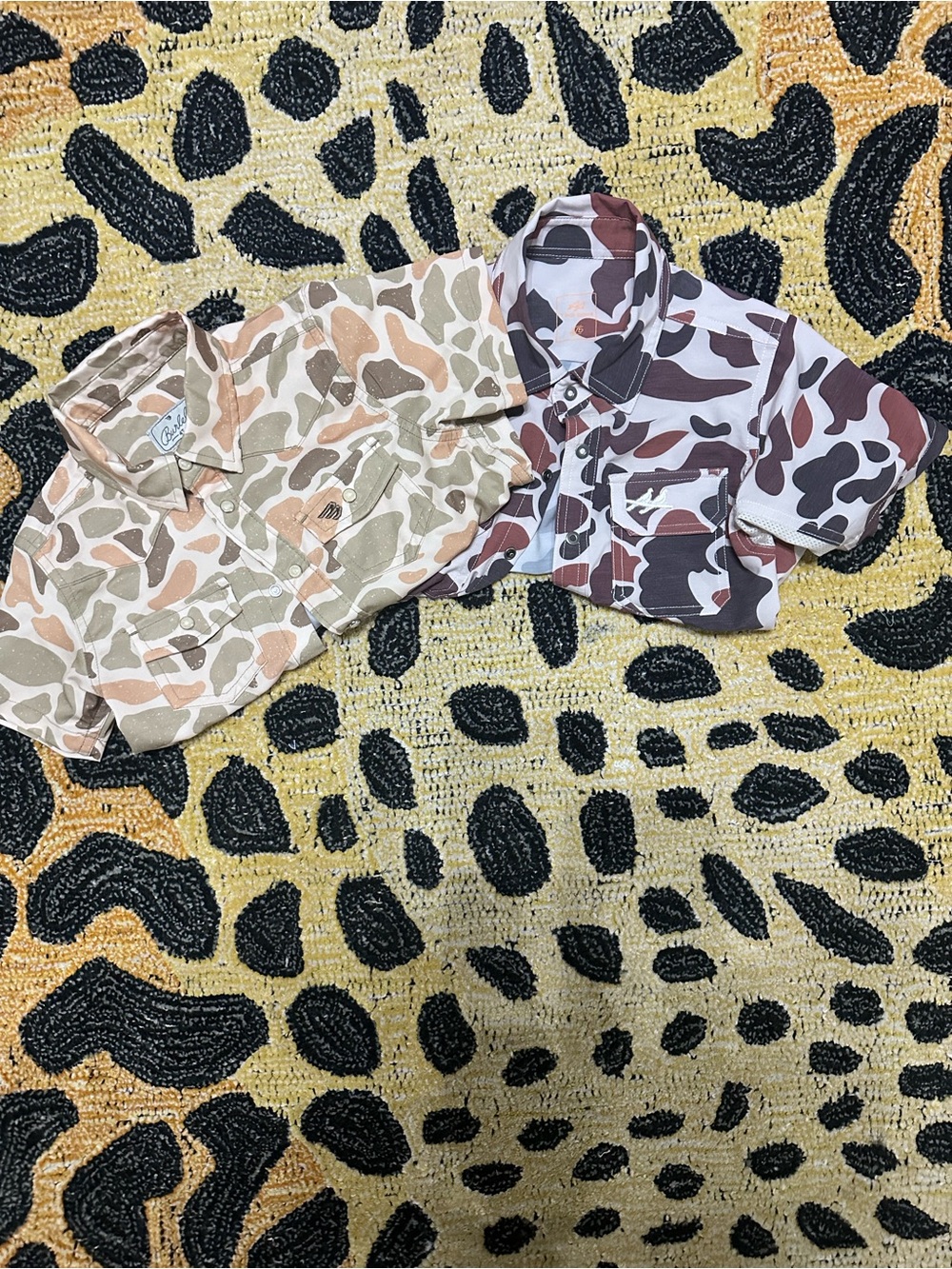 Camouflage Short-Sleeve Shirt - Brown & Tan Camo